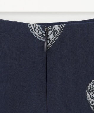 23区 【洗える】Ratti ペイズリーシフォン スカート ネイビー系