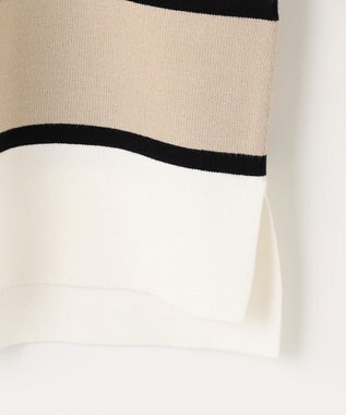 J.PRESS LADIES 【洗える】Rayon Stretch Border ニット オフ×ベージュ系