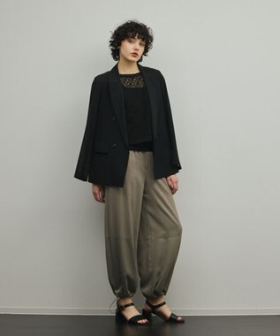 GRACE CONTINENTAL シアーウールジャケット ブラック