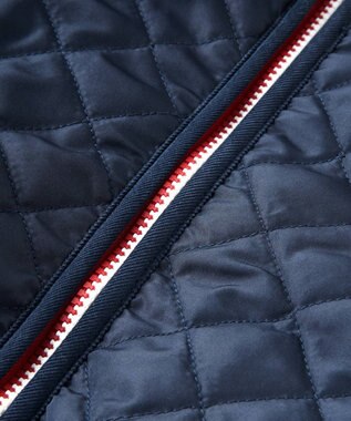 MIKI HOUSE HOT BISCUITS 【80-120cm】 抗菌・抗ウィルス ノーカラー キルティング 中綿ジャンパー 紺