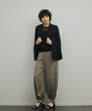 GRACE CONTINENTAL シアーウールジャケット ブラック