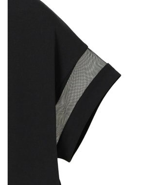 AMERICAN HOLIC 接触冷感チュールＭＩＸカットプルオーバー Black