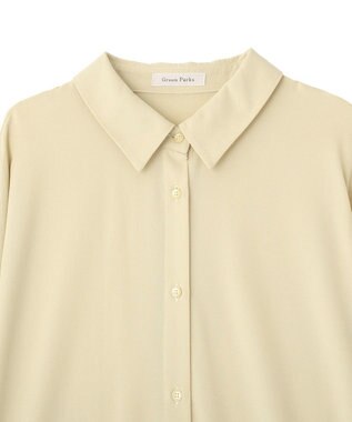 Green Parks ＳＥＴ２点フリルビスチェ＋シャツワンピース Light Khaki