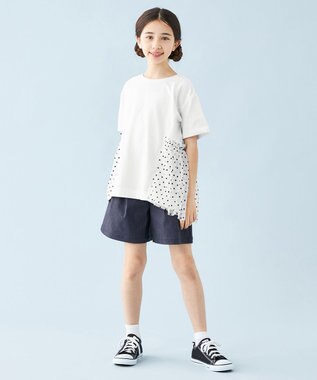 UNFILO 【110-150cm】アソート コンビTシャツ オフ[裾チュール]