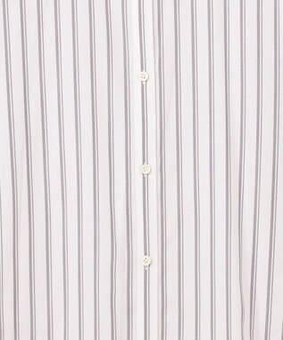 自由区 【洗える】SOMELOSテンセルバンドカラー シャツ オフ×スレート