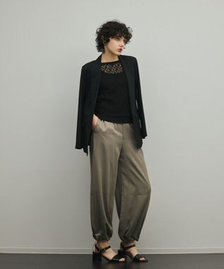 GRACE CONTINENTAL シアーウールジャケット ブラック