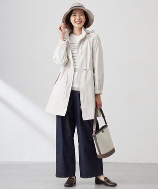 J.PRESS LADIES 【WEB限定カラーあり・洗える・UVカット・畳める】ブレード ハット モカ×ブラック系