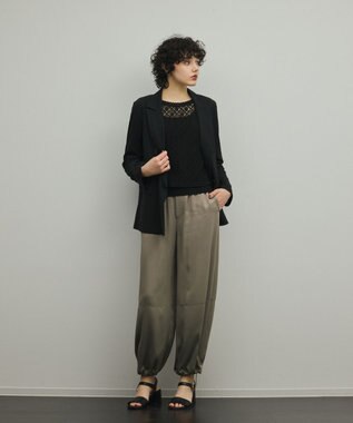 GRACE CONTINENTAL シアーウールジャケット ブラック