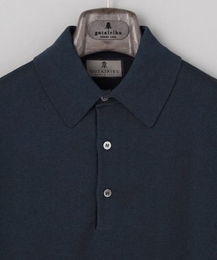 GOTAIRIKU 毎日の仕事着に【洗濯機可】テーラード DRESS BIZ ニットポロ ネイビー系