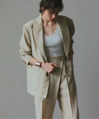 NAVE 【Nave・セットアップ可】ウールポリエステルツイルパンツ ベージュ系