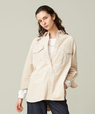 J.PRESS YORK STREET 【WOMEN】コーデュロイ ロングブラウス ベージュ系