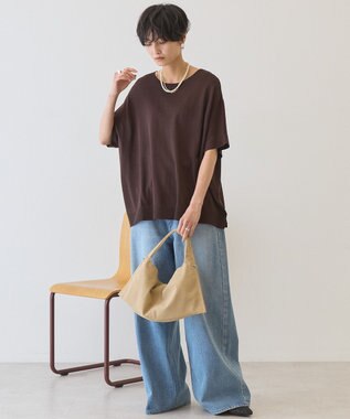 AMERICAN HOLIC 【前後2WAY】ポンチョニット Brown