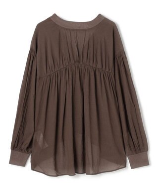 UNFILO シアーシャツ カーディガン ブラウン