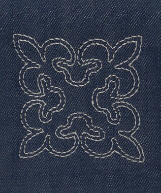 russet 【刺繍モノグラム】デニム2WAYトートバッグ(CE-1772) Indigo