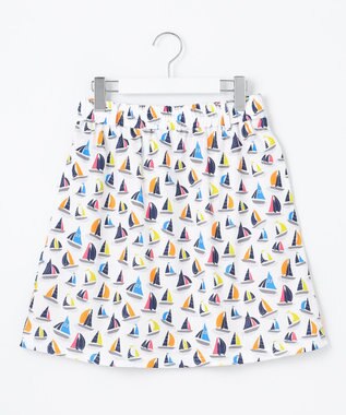 23区GOLF 【WOMEN】【吸水速乾・UVケア】マルチヨットプリント スカート ホワイト系5