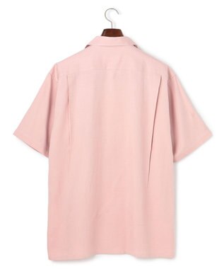 J.PRESS MEN 【J.PRESS ORIGINALS】Rayon Linen Oxford Open Half Sleeve Shirt / Baggy-Fit ピンク系