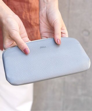 FOLNA RD ロング天溝がま口 財布 グレー