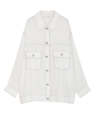 Green Parks ・ＥＬＥＮＣＡＲＥ　ＤＵＥ　カラーステッチシアーＧジャン Off White