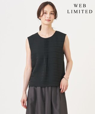 J.PRESS LADIES S 【WEB限定】シアーチェック ノースリーブ カットソー