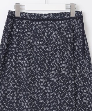 J.PRESS LADIES 【洗える】チェーンプリント マーメイド スカート ネイビー系5