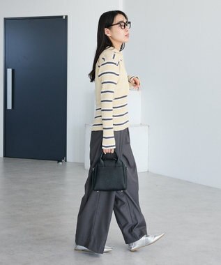 CRAFT STANDARD BOUTIQUE 2点セット/ベスト＋ハーフボタンリブニットトップ Beige