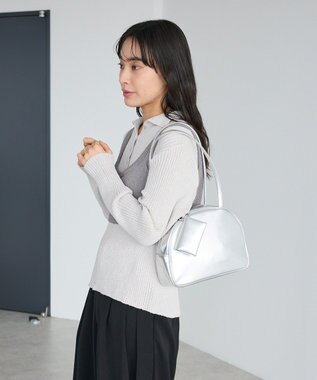 CRAFT STANDARD BOUTIQUE 2点セット/ベスト＋ハーフボタンリブニットトップ Light Gray