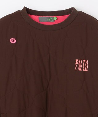 PW CIRCULUS 【撥水加工 / ストレッチ】【MEN】キルティング中綿プルオーバー ゴルフ ダークブラウン系