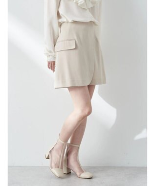 earth music&ecology ラップミニスカート Light Beige