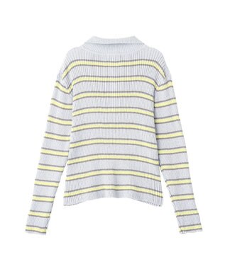 CRAFT STANDARD BOUTIQUE 2点セット/ベスト＋ハーフボタンリブニットトップ Light Blue