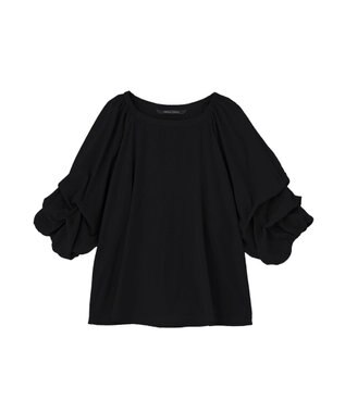 YECCA VECCA ホイップスリーブブラウス Black