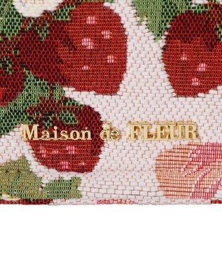 Maison de FLEUR いちごゴブランフロントフリルバッグ Red