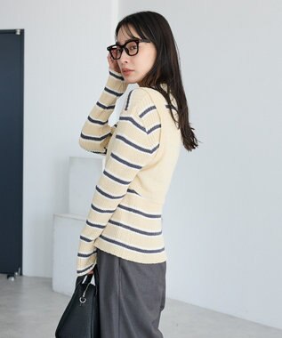 CRAFT STANDARD BOUTIQUE 2点セット/ベスト＋ハーフボタンリブニットトップ Beige