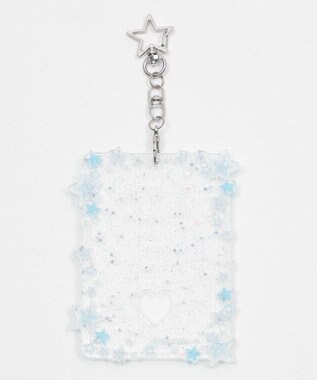 WEGO 【痛バ＆推し活】キラキラスターカードホルダーキーホルダー サックス