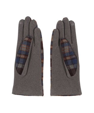 UNBILLION カシュネ cache nez / スター刺繍チェック手袋 ネイビー