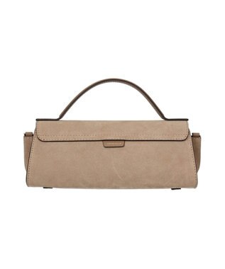 INTER-CHAUSSURES 【LORISTELLA】レザーコンビワイドフラップバッグ グレーコンビ