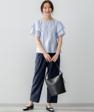 組曲 カールマイヤーフリル ブラウス サックスブルー系1