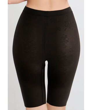 WACOAL ガードル ロング丈 【EverChic】 綿混メッシュ生地(本体) 通気性(本体) ほどよくおなか押さえ フリーカッティング仕様(裾) レディース GRC430 /ワコール ブラック