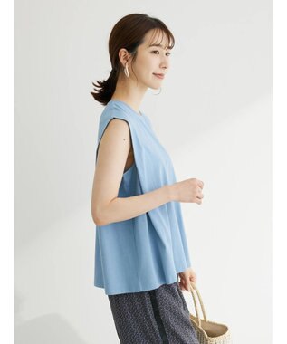 Green Parks ・ＳＵＧＡＲ　ＳＰＯＯＮ　ショルダータックフレンチＴシャツ Blue