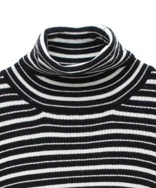 CRAFT STANDARD BOUTIQUE 洗える/とてもちリブタートルネックニットプルオーバー/24AW Border Black