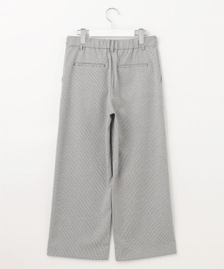 J.PRESS LADIES L 【洗える】シャークスキンハウンドトゥース セミワイド パンツ ライトグレーチェック系3