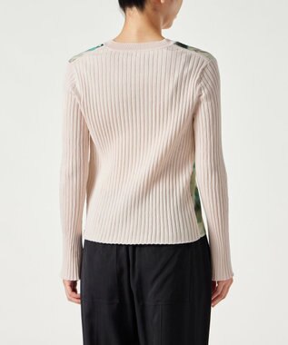 Paul Smith 【洗える】Lens Blur Botanical コンビ ニット ライトピンク