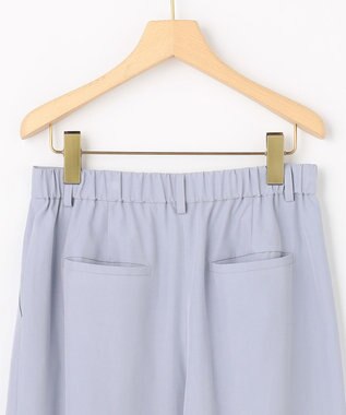 組曲 【先行予約】スムースクロス ラップ見えワイドパンツ ブルーグレー系