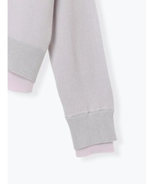 Te chichi 配色レイヤードカーディガン グレー