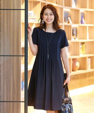 洗える スタイルアップも叶う ピンタックワンピース Tiaclasse ファッション通販 公式通販 オンワード クローゼット