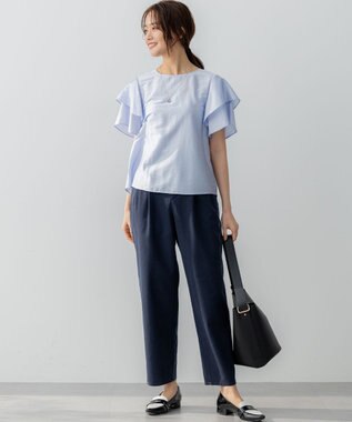 組曲 カールマイヤーフリル ブラウス サックスブルー系1