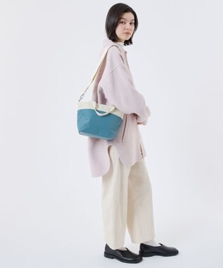 LeSportsac SMALL BUCKET TOTE/ブルーインディゴ/ベージュ ブルーインディゴ/ベージュ