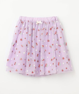 ANY KIDS 【チェリーベリーシリーズ】フルーツ チュール スカート ラベンダー系