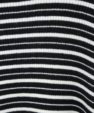 CRAFT STANDARD BOUTIQUE 洗える/とてもちリブタートルネックニットプルオーバー/24AW Border Black