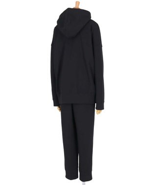 une nana cool 【綿混】あくびのお嬢さんのブークレー裏毛フーディー ブラック