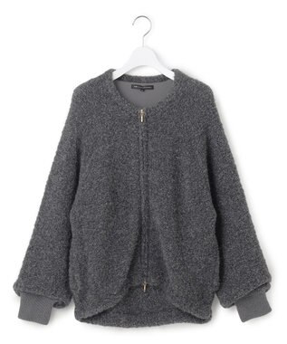 23区 【洗える】ブークレニット ブルゾン グレー系